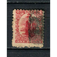 Новая Зеландия - 1901 - Аллегория Зеландия 1Р - [Mi. 93] - полная серия - 1 марка. Гашеная.  (Лот 46CU)