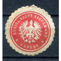 Германия, Рейх- 1900-е - королевская налоговая служба Эрфурта - 1 виньетка-облатка - MH. Без МЦ!