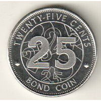 Зимбабве 25 цент 2014