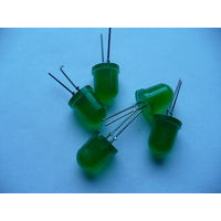 Светодиоды Ф10мм, зеленые.