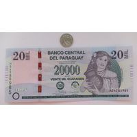 Werty71 Парагвай 20000 гуарани 2017 UNC банкнота