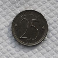 Бельгия 25 сантимов, 1970 Надпись на французском - 'BELGIQUE'