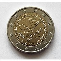 2 евро Словакия 2011 20 лет формирования Вишеградской группы