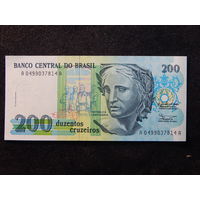 Бразилия 200 крузейро 1990г.UNC