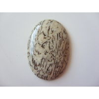 Кабошон из натурального камня пегматит графический 35х50мм