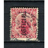 Новая Зеландия - 1930 - Аллегория Зеландия 1Р с надпечаткой OFFICIAL. Dienstmarken - [Mi.30d] - 1 марка. Гашеная.  (Лот 47CU)