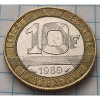 Франция 10 франков, 1989      ( 2-8-8 )
