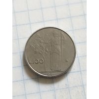 Италия 100 лир 1991