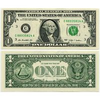США. 1 доллар (образца 2009 года, C, Пенсильвания, P530, UNC)