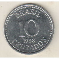 Бразилия 10 крузадо 1988