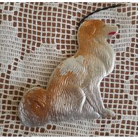 Игрушка ёлочная птица Собака, картон. СССР