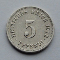 Германия - Германская империя 5 пфеннигов. 1912. F