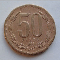 Чили 50 песо. 1989