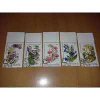 СССР 1988 Лесные цветы полная серия 5 марок