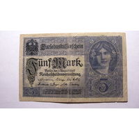 Германия Ro54a  . 5 марок 1917 г. ( 7 цифр в номере )