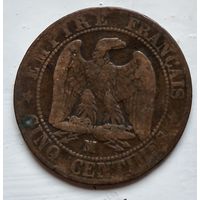 Франция 5 сантимов, 1854 MA - Марсель 2-6-3