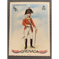 Гренада 1971. Британская военная форма 18 века