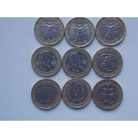 Монеты 1 евро. Цена за одну.
