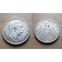 Германская империя, Пруссия 3 марки 1910 г. Вильгельм II