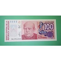 Банкнота 100 аустралей Аргентина 1985 г.
