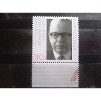 Германия 1999 Густав Хайнеман** - 3-й бундеспрезидент Михель-1,3 евро