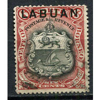 Британские колонии - Лабуан - 1894 - Надпечатка LABUAN на марках Северного Борнео 6С - [Mi.51] - 1 марка. Гашеная.  (Лот 48Eu)-T5P4