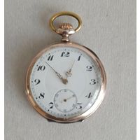 Часы карманные RECORD (серебро с позолотой, рабочие - на ходу)