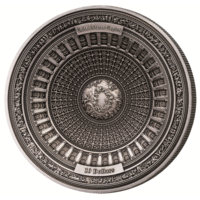 Самоа 10 долларов 2017г. 4-x уровневая монета: "Купол Капитолия США". Монета в капсуле, шикарном подарочном футляре; номерной сертификат; коробка. СЕРЕБРО 100гр.