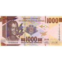 Гвинея 1000 франков образца 2018 года UNC p48