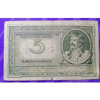 5 марок польских 1919 г  Польша