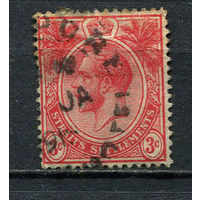 Британские колонии - Стрейтс-Сетлментс - 1912/1923 - Король Георг V 3C - [Mi.139b] - 1 марка. Гашеная.  (Лот 45EZ)-T25P5