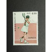 Никарагуа 1987. Международная выставка марок CAPEX '87 – Торонто, Канада – Теннисисты