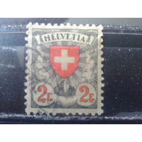 Швейцария 1924 Стандарт, герб концевая Михель-9,0 евро гаш
