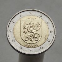 Латвия 2 евро 2016 Историческая область Видземе