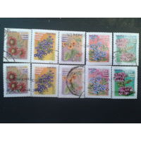 ЮАР 2001 стандарт Цветы полная серия рулонных марок