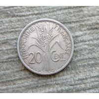 Werty71 Французский Индокитай 20 сантимов  центов  1941