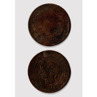 Франция 1872 г. 5 centimes ( сантимов )