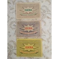 Спичечные этикетки. Словакия.  Искра. 1953-56 год