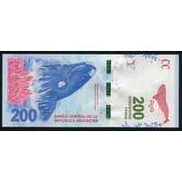 Аргентина 200 песо 2016 г. P364(1). Серия E. UNC