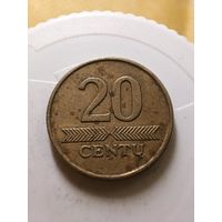 Литва 20 центов 2007 год