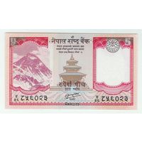 Непал 5 рупий 2012 год. UNC