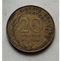 20 сантимов 1964 г. Франция