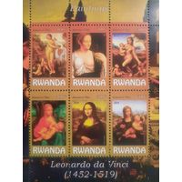 Руанда 2016. Живопись Леонардо да Винчи 1452-1519