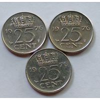 Нидерланды. 25 центов 1976 года.