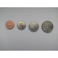 Каймановы острова. 1-5-10-25 центов 2008 года. 4 монеты