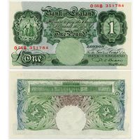 Великобритания. 1 фунт (образца 1949 года, P369b, Beale, aUNC)