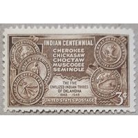 1948 год - 100-летие прибытия на индейскую территорию  США