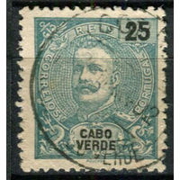 Португальские колонии - Кабо-Верде - 1898/1901 - Король Карлуш I 25R перф. 11 1/2 - [Mi.42A] - 1 марка. Гашеная.  (Лот 100AN)