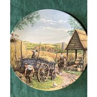 Тарелка коллекционная Деревня Сенокос Англия винтаж без МЦ