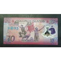 Соломоновы острова 10 долларов 2023 г. 17 Тихоокеанские игры. Полимер